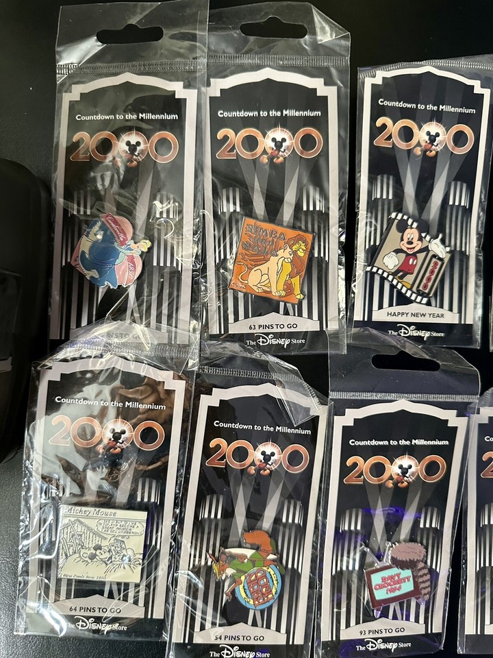 Disney Countdown to the Millennium Pins- 16 Unopened Assorted Rare 2000 ...