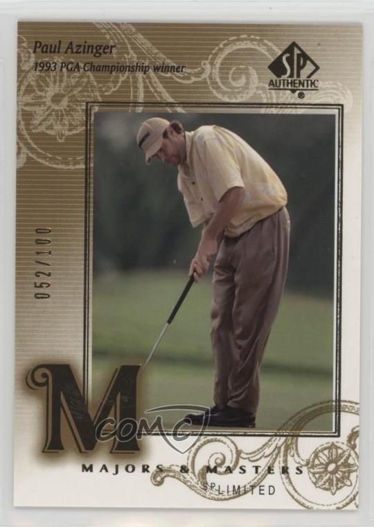 2002 SP Authentic Majors & Masters Limited 52/100 Paul Azinger #133 e6p
