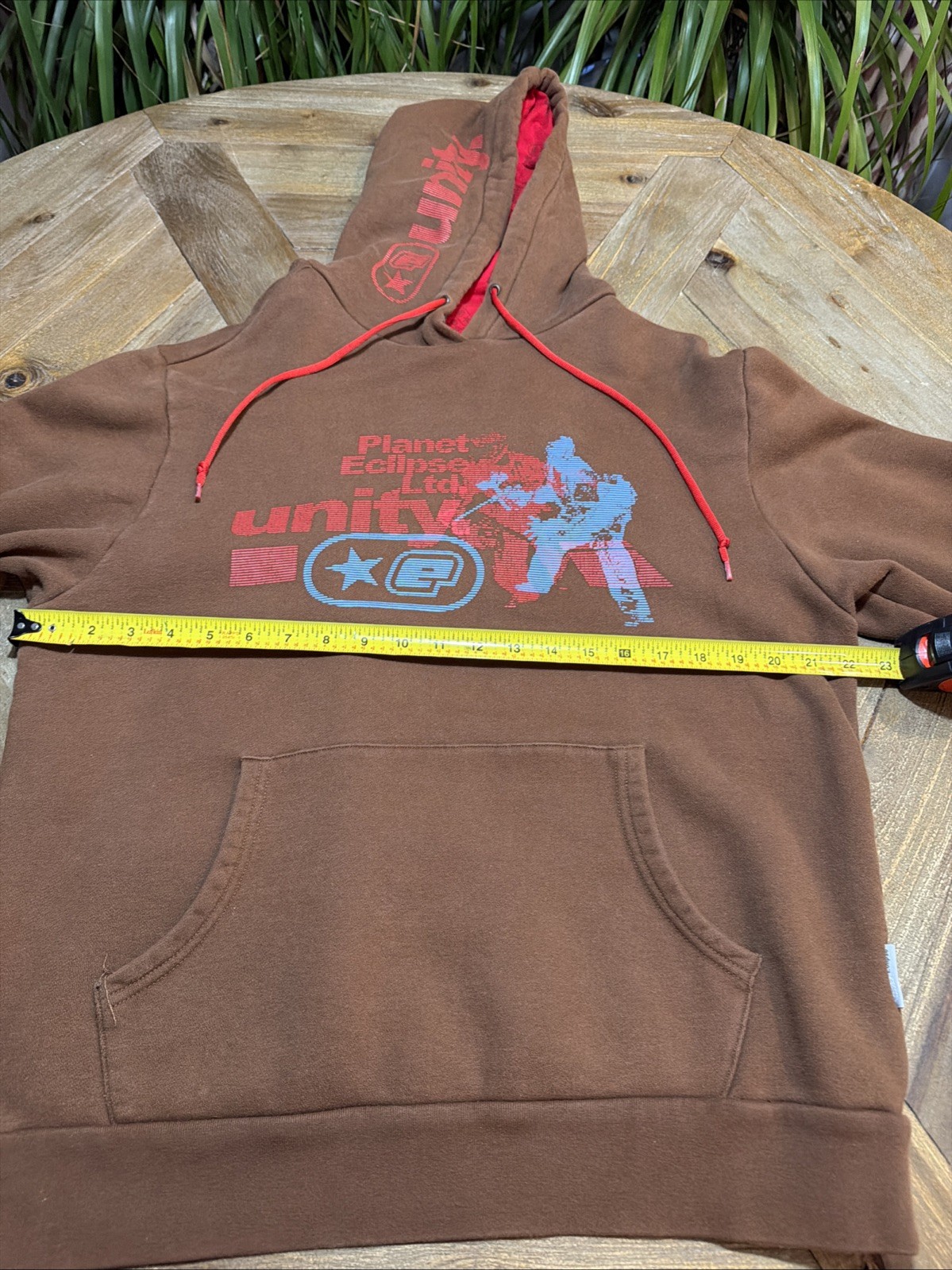 Planet Eclipse Unity Pullover Brown Hoodie Long S… - image 3