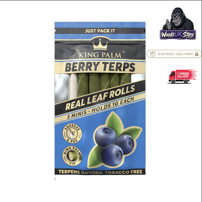 King Palm 5er Pack Berry Terps Blattrollen - vorgerollte Zapfen - Blättchen