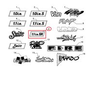 Logo Sigla Modell ''1.1 I.E. Sx'' Fiat Uno Original 7716638