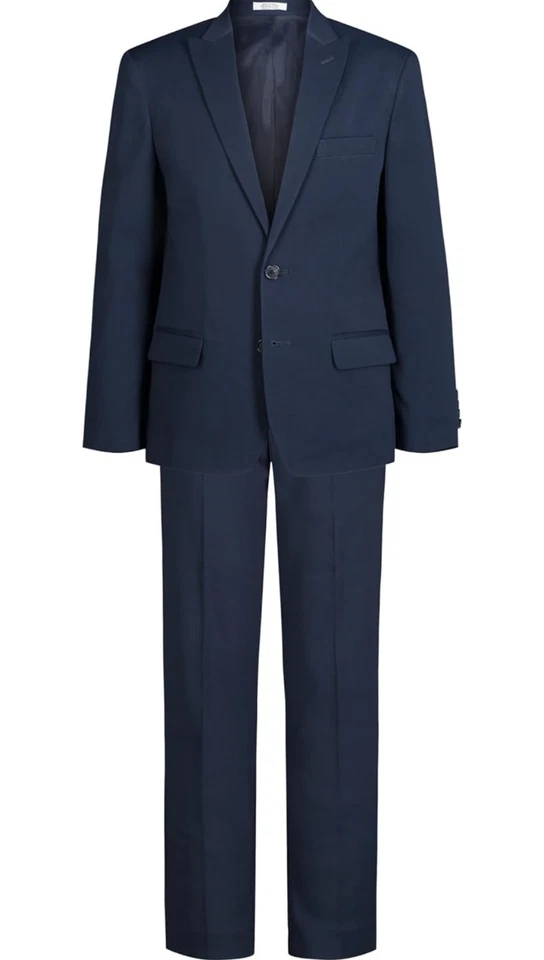 Calvin Klein Niños Talla 8 Azul Brillante 2 Piezas Traje Formal Blazer Chaqueta Conjunto Nuevo Foto 2 de 3