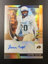 2020 Panini Prizm Draft Picks #156 Davion Taylor Draft Picks Silver Autographs