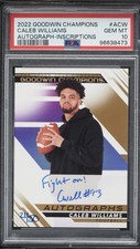 2022 Upper Deck Goodwin Inscriptions “FIGHT ON” Caleb Williams AUTO #/50 PSA 10