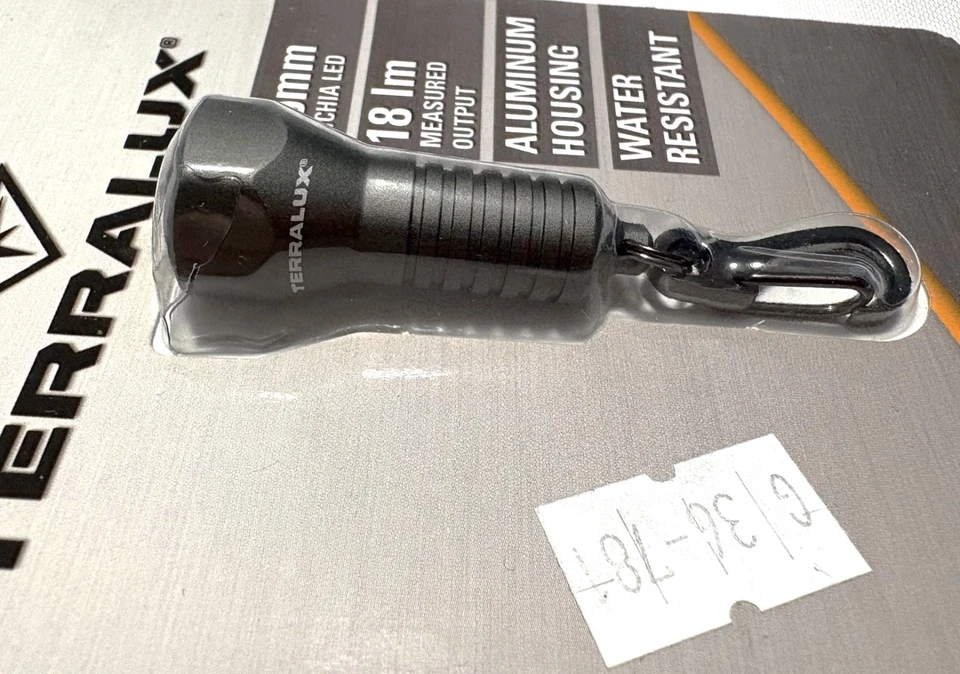 Terralux - 2 Keychain Flashlights - TLF-KEY1 - Gray - Aluminum Housing - New - Image 3 of 3