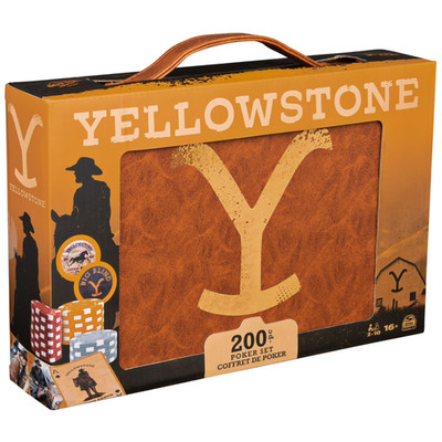 Yellowstone Dutton Ranch Poker Set 200 /pc Set ! NIB Brown Case - Great Gift