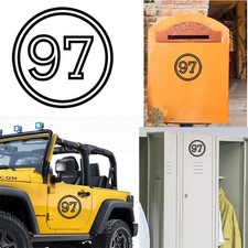 Sticker Vinyl Number 97 Version VII