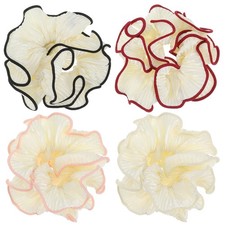4 Pack Oversized Puffy Hair Scrunchies Jumbo Ruffle Satin Hair Ties Women