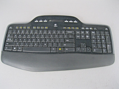 Logitech MK710 Wireless Multimedia Keyboard LCD TESTED - No USB Receiver