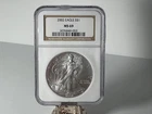 2002 $1 American Silver Eagle NGC MS69 Brown Label .999 Fine Silver 1 Oz Ounce