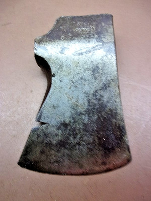 Vintage 1 Lb. 2.5 Oz. Single Bit Hatchet Head MODIFIED into a Splitting Wedge