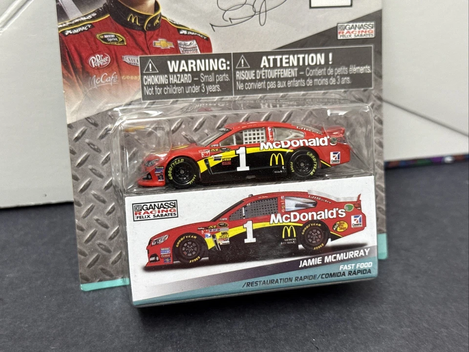 Jamie McMurray #1 McDonald’s 2014 1:64 NASCAR Authentics Spin Master Diecast NUEVO Foto 2 de 3