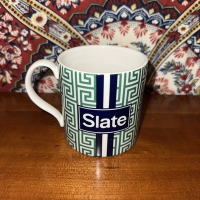 Jonathan Adler SLATE Mug 2014 Slate Plus Member Greek Key Racing Stripe