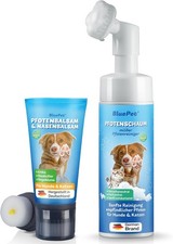 BluePet Pfotenreiniger + Schnelleinziehender Pfotenbalsam Hund & Katze,