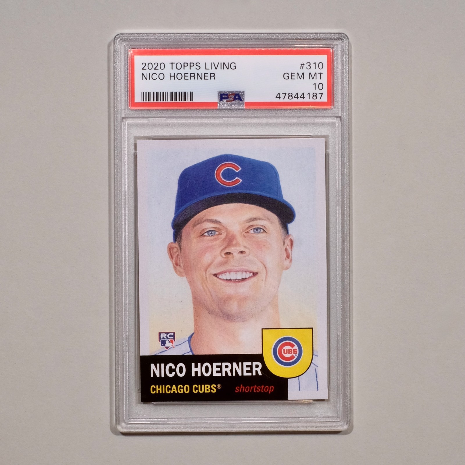 2020 Topps MLB Living Set Card #310 - Nico Hoerner - RC SP /3523 PSA 10 POP