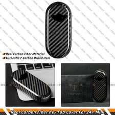 For 24 Mini Cooper S Ev Countryman Real Carbon Fiber Snap On Key Fob Case Cover