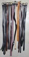 VINTAGE MIXED LEATHER  CANVAS BELT LOT OF 14 WESTERN, FORMAL, CASUAL 