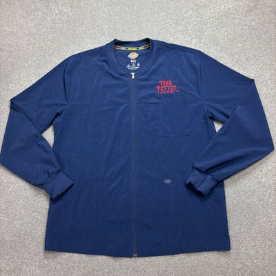Dickies Jacket Adult Large Blue Chore Work Wear Soft Shell Lightweight Coat Mens