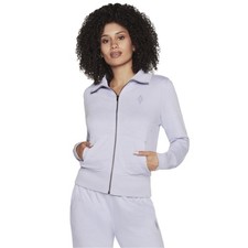 Image of Sweatshirts Womens, Skechers The Hoodless Hoodie Diamond Jacket, purple