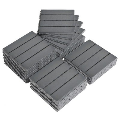 Plastic Interlocking Deck Tiles, 27 Pack, 11.8''x11.8'' Waterproof Flooring Tiles 