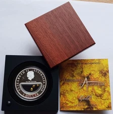2010 Treasures of Australia "Gold" 1 oz Silver Proof Coin Set w/ Gold Granules