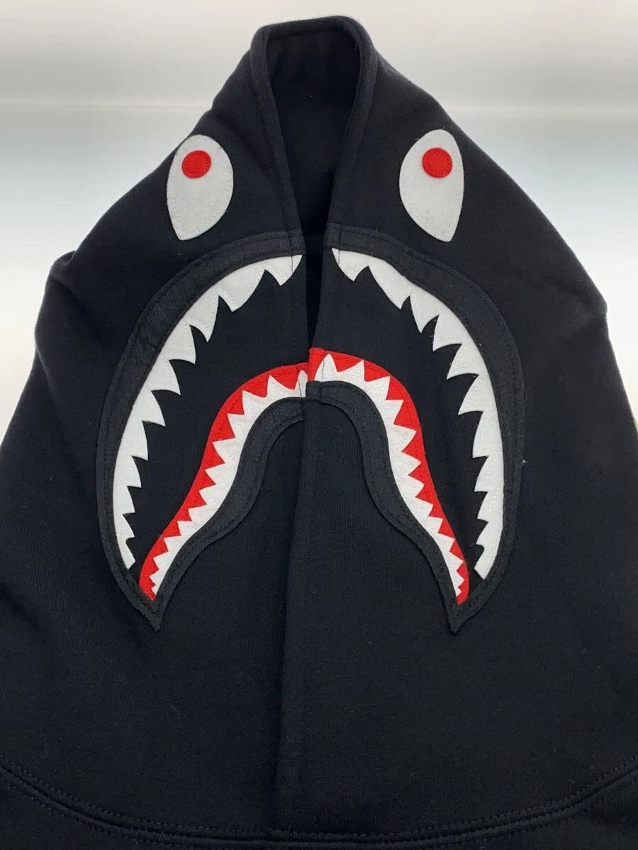 A BATHING APE (BAPE) Felpa con cappuccio pullover A BATHING APE XXL Cotone BLK Solida 001PPK301004M usata