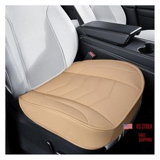 Luxury Faux Leather Car Seat Cover - Anti-Slip Waterproof Drive Seat Beige