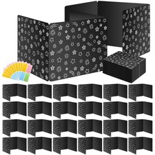 Black 24-Pack Desk Dividers for Students, Waterproof Plastic Study Carrel Div...