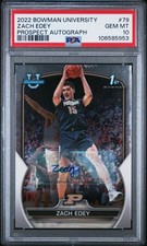 Zach Edey 2022 Bowman U University #79 1st Bowman Auto Autograph PSA Gem Mint 10