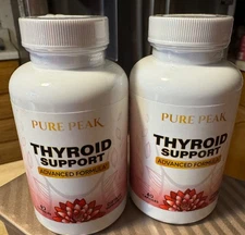 Pure Peak Thyroid Support Advanced Formula 60caps.( 2 Bottles ) 120caps exp: 27