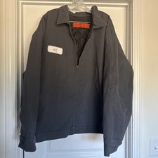 VTG Red Kap Gray Quilt Lined Work Coat-Men's Size 4XL Full Zip Jacket