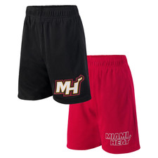Ultra Game Youth Nba Official Super Soft 2 Pack Basketball Shorts Set Miami