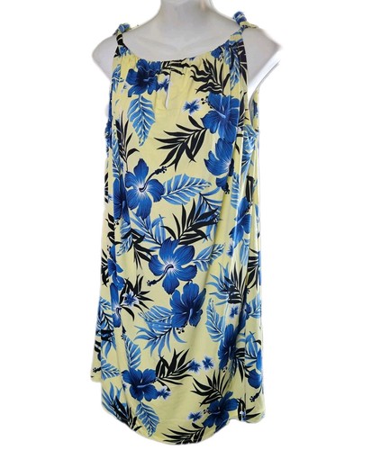 Hawaii-Stil ärmelloses Kleid Aloha Mode Damen Einheitsgröße Blumen Neckholder zum Binden