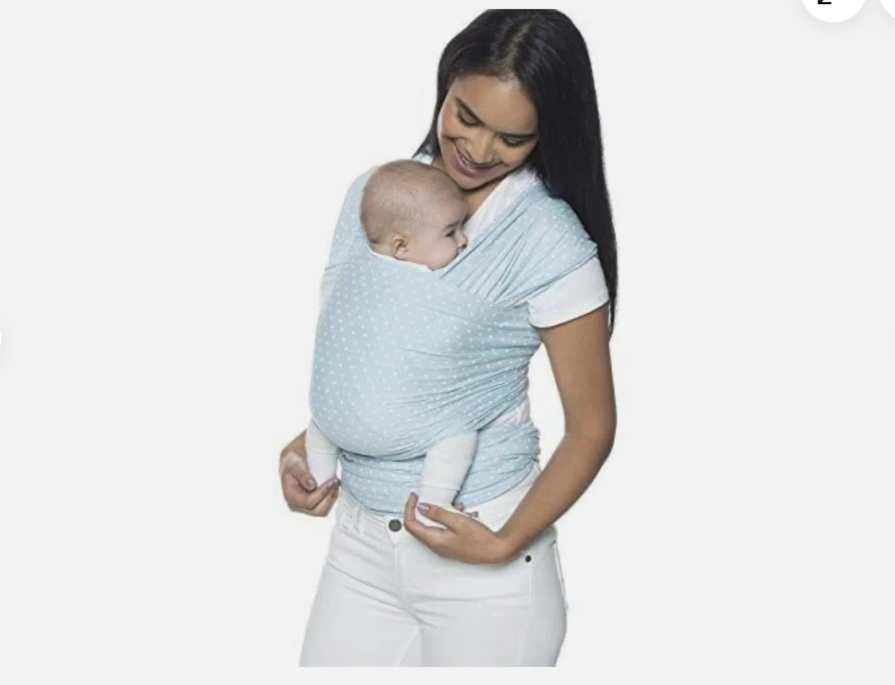 Ergobaby Baby Wrap Carrier, Baby Blue Sling for Baby/Toddler up to 11.3kg