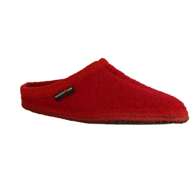 Haflinger Walktoffel Alaska 611001-85 Damen Hausschuh, Ziegelrot, Schurwoll