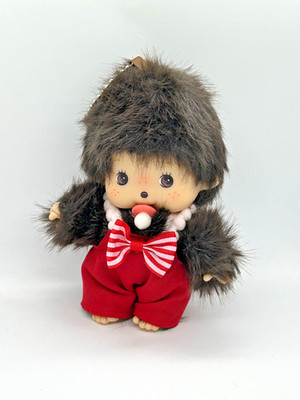 Factory Bebichhichi Keychain 6'' Monkey Plush Doll Toy Red Overall