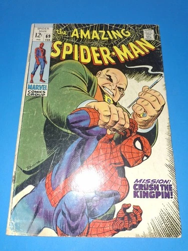 Amazing Spider-Man #69 G/VG Kingpin Appearance John Romita Cover 1969 Marvel SA