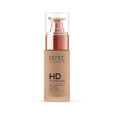 RENEE Pro HD Foundation - Full Coverage With Matte Finish Lotion For All Skin Ty