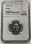 1954 Washington Quarter PF66 NGC 90% Silver