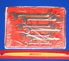 Snap-on New 7 Piece Sae Flank Drive Four-way Angle Open-end Wrench Set Vs807b