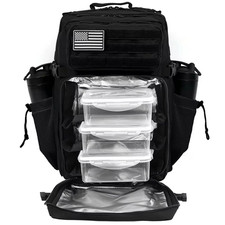 45L Meal Prep Management Backpack Gym Tactica...