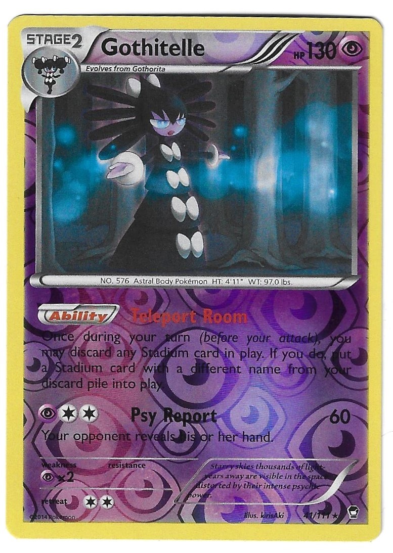Reverse Holo Gothitelle Rare XY - Furious Fists 41/111 NM