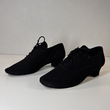 Diamant Made in Germany Womens Black Suede Dance Practice Shoes SZ EU 7.5 US 9.5