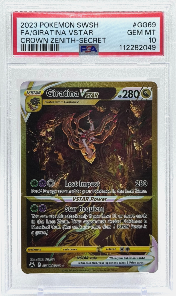 Pokemon Giratina VSTAR Crown Zenith GG69/GG70 Secret Rare PSA 10