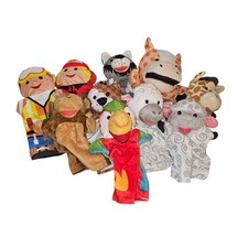 Melissa  Doug And Similar Makers Hand Puppets Zoo Worker Lot of 10