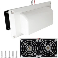 AUTOXBERT RV Side Vent Fan, 25W 12V Small Vent Ventilation Exhaust Fan for RV...