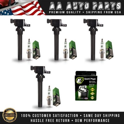 4 Ignition Coil & 4 E3 Premium Spark Plug for Suzuki SX4 2007-2009 2.0L l4 UF562