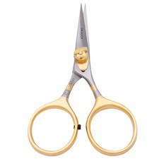 Dr. Slick Razor 4" Scissors Straight Serrated Blade Gold Loops NEW SR4G