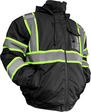 High Visibility Jacket, Class 3 Waterproof Safety Jacket for Men, Hi Vis Winter