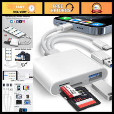 3-in-1 SD Card Reader for iPhone, iPad, Mac  Trail Cameras - USB-C, USB-A, Ligh